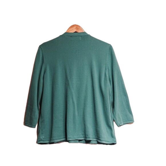 Alfred Dunner Teal Embellished  Cardigan With Attached Shell Women's Size 1X - Picture 2 of 8